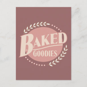 Gedekte Goodies - Baker Baking Bakery Briefkaart
