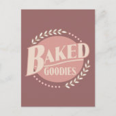 Gedekte Goodies - Baker Baking Bakery Briefkaart (Voorkant)