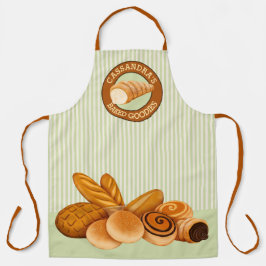 Gedekte Goodies Pastry Bread Baker Green Stripe Schort