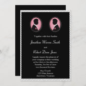 Gedekte groom Silhouettes Gay Wedding Uitnodiging (Voorkant / Achterkant)