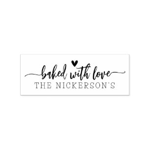 Gedekte handgeschreven met liefdeshart rubberstempel