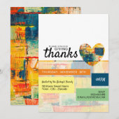 Gedekte harten, partij bij de Thanksgiving Kaart (Voorkant / Achterkant)