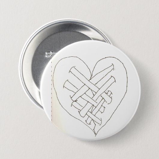 Gedekte hartslag ronde button 7,6 cm (Voorkant /achterkant)