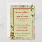 Gedekte hek met lentevloerbruiloft kaart (Voorkant)