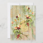 Gedekte hek met lentevloerbruiloft kaart (Achterkant)