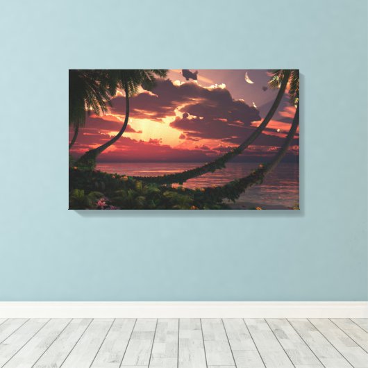 Gedekte hemel canvas afdruk (Insitu (Houten vloer))