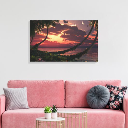 Gedekte hemel canvas afdruk (Insitu (Woonkamer))