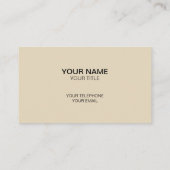 Gedekte hemel visitekaartje (Achterkant)