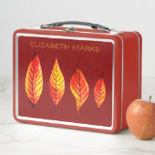 Gedekte herfst laat de douanenaam Rood (In situ)