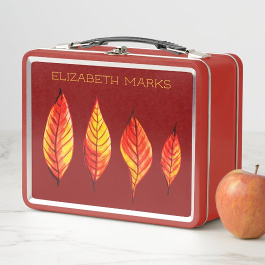 Gedekte herfst laat de douanenaam Rood (In situ)