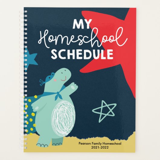 Gedekte Homeschool Planner voor docenten (groot) (Voorkant)