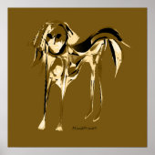 Gedekte hond poster (Voorkant)