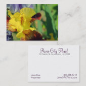 Gedekte Iris #1 Visitekaartjes (Voorkant / Achterkant)