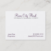 Gedekte Iris #1 Visitekaartjes (Achterkant)