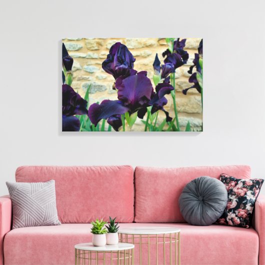 Gedekte Iris Canvas Afdruk (Insitu (Woonkamer))