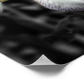 Gedekte Iris Flower Pair Partiële kleur Poster (Hoek)