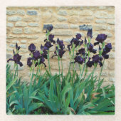 Gedekte Iris Glazen Onderzetter (Voorkant)