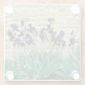 Gedekte Iris Glazen Onderzetter (Achterkant)