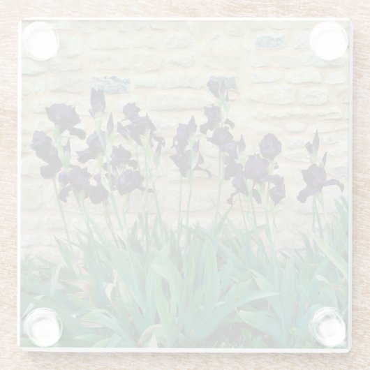 Gedekte Iris Glazen Onderzetter (Achterkant)