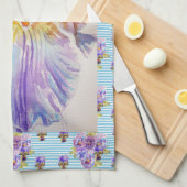 Gedekte Iris Paarse Waterverf Womans Tea Towel Theedoek (Quarter Fold)