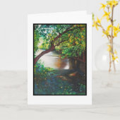 Gedekte Kaart en bomen (Gele Bloem)