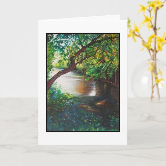 Gedekte Kaart en bomen (Gele Bloem)