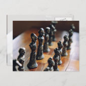 Gedekte kaasschaap, Antiek  kaasschaakman, in hout Briefkaart (Voorkant / Achterkant)