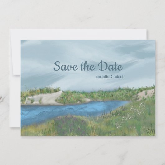 Gedekte kant slaat de datum op save the date (Voorkant)