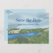 Gedekte kant sparen de Datum Aankondigingskaart (Voorkant / Achterkant)