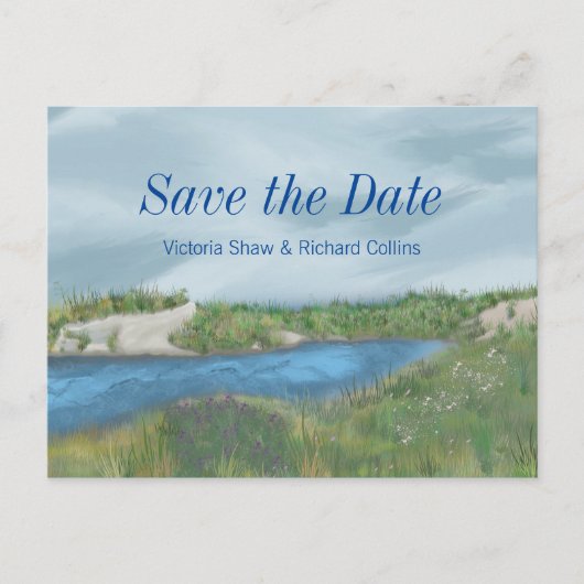 Gedekte kant sparen de Datum Aankondigingskaart (Voorkant)