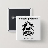 "Gedekte Kerel" Beperkte Potentiële vierkante knoo Button 5,1 Cm (Voorkant /achterkant)