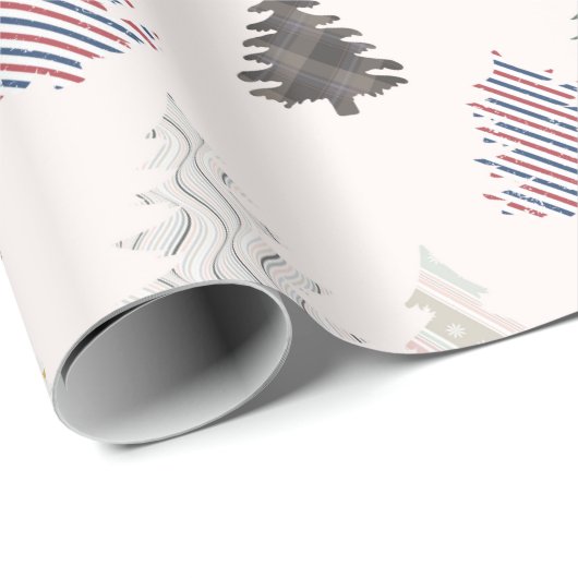 Gedekte kerstbomen van wit cadeaupapier (Rol Hoek)