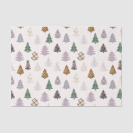 Gedekte kerstbomen van wit tissuepapier