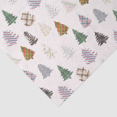 Gedekte kerstbomen van wit tissuepapier (Detail)