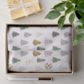 Gedekte kerstbomen van wit tissuepapier (Geschenk)