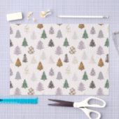 Gedekte kerstbomen van wit tissuepapier (Craft)