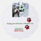 Gedekte kerstcadeautjes voor Collie Ornament Kaart (Achterkant)