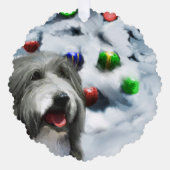 Gedekte kerstcadeautjes voor Collie Ornament Kaart (Voorkant)