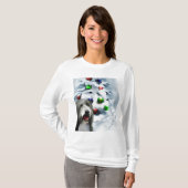 Gedekte kerstcadeautjes voor Collie T-shirt (Voorkant volledig)