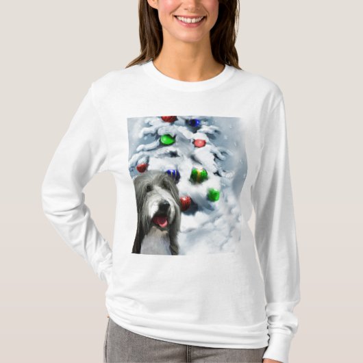 Gedekte kerstcadeautjes voor Collie T-shirt (Voorkant)