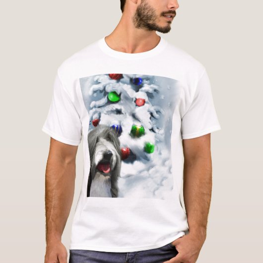 Gedekte kerstcadeautjes voor Collie T-shirt (Voorkant)