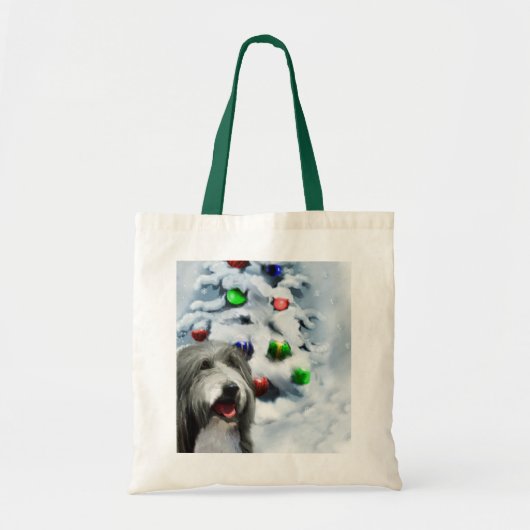 Gedekte kerstcadeautjes voor Collie Tote Bag (Voorkant)