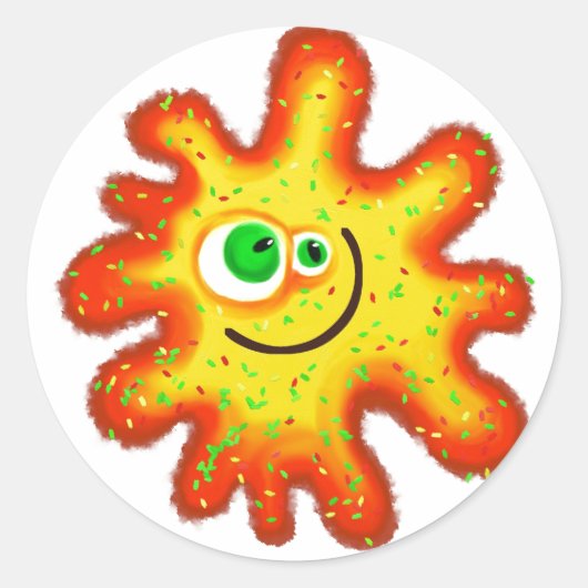 Gedekte kiem ronde sticker (Voorkant)