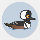 Gedekte Merganser Ronde Sticker (Voorkant)