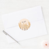 Gedekte Moderne Gele Bloemen Aangepaste naam Ronde Sticker (Envelop)