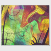 Gedekte nevel — Vuuroptische Abstract Cadeaupapier (Vlak)