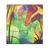 Gedekte nevel — Vuuroptische Abstract Notitieblok (Voorkant)