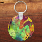 Gedekte nevel — Vuuroptische Abstract Sleutelhanger (Voorkant)