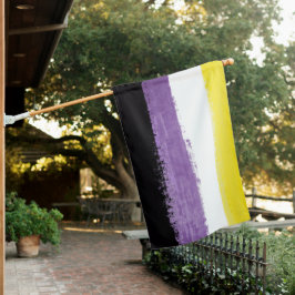 Gedekte Nonbinary Pride Vlag