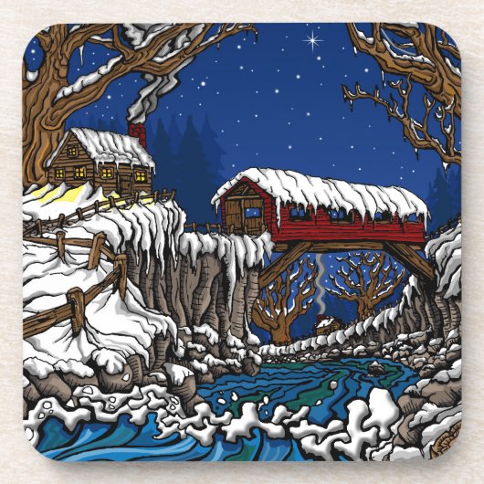 Gedekte Onderzetter van de Brug Reeks van 6 (Voorkant)